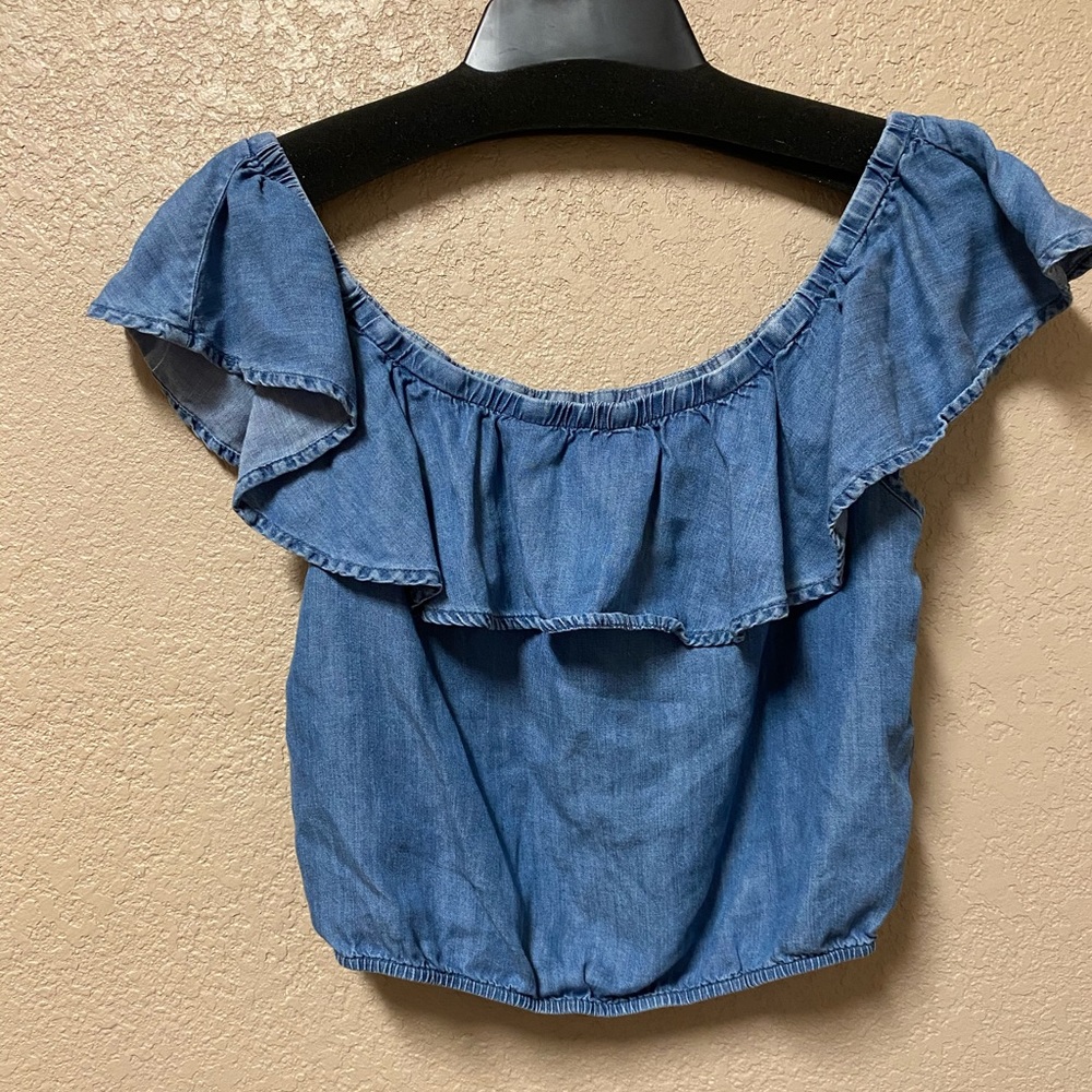 Forever 21 Denim Crop Top